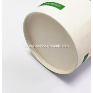 Tazas de papel de café recubiertas de PLA desechables 100% biodegradables